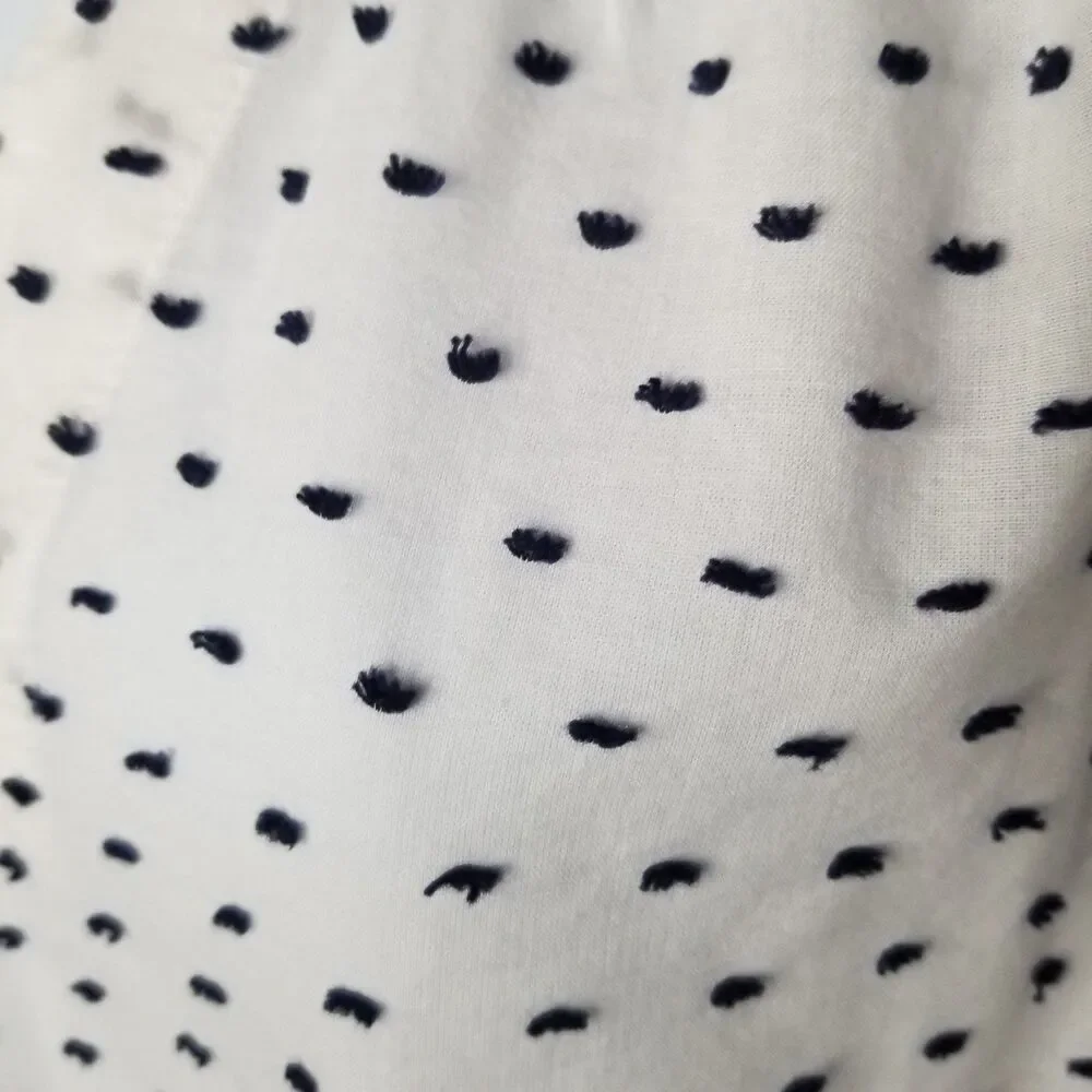 Lane Bryant Women's Top Size 18 Long Sleeve Polka Dot Textured Blouse